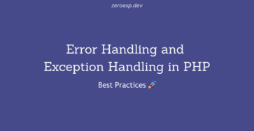 Error Handling and Exception Handling in PHP: Best Practices 🚀