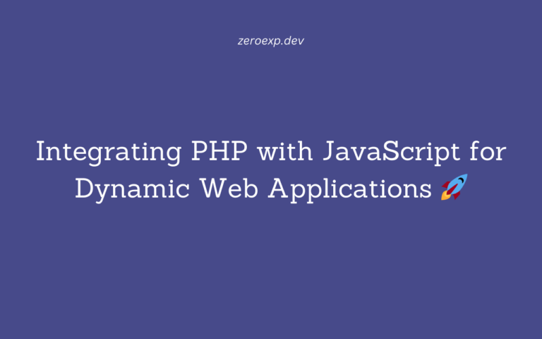 Integrating PHP with JavaScript for Dynamic Web Applications 🚀 ...