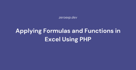 Applying Formulas and Functions in Excel Using PHP