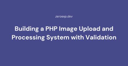 Building a PHP Image Upload and Processing System with Validation