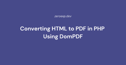 Converting HTML to PDF in PHP Using DomPDF