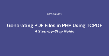 Generating PDF Files in PHP Using TCPDF: A Step-by-Step Guide