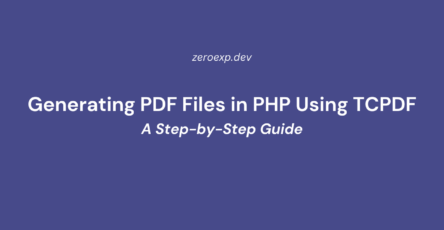 Generating PDF Files in PHP Using TCPDF: A Step-by-Step Guide