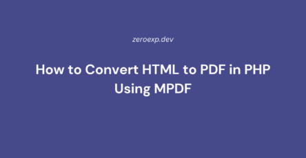 How to Convert HTML to PDF in PHP Using MPDF