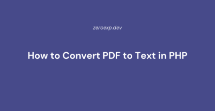 How to Convert PDF to Text in PHP