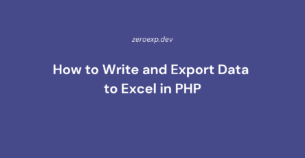 How to Write and Export Data to Excel in PHP