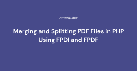 Merging and Splitting PDF Files in PHP Using FPDI and FPDF