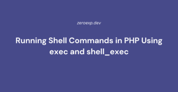 Running Shell Commands in PHP Using exec and shell_exec